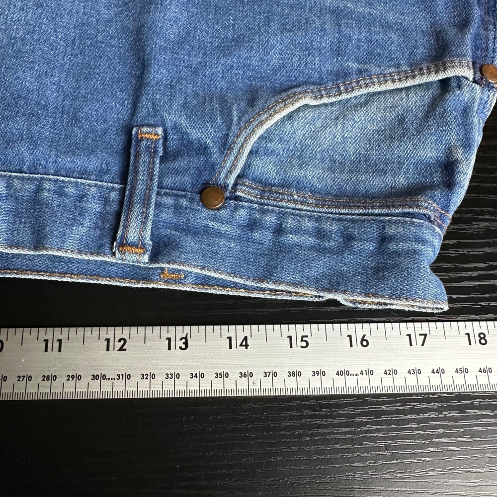 Vtg Wrangler Western 912DEN Denim Cut Off Shorts Blue Made in USA 35 - Picture 8 of 10